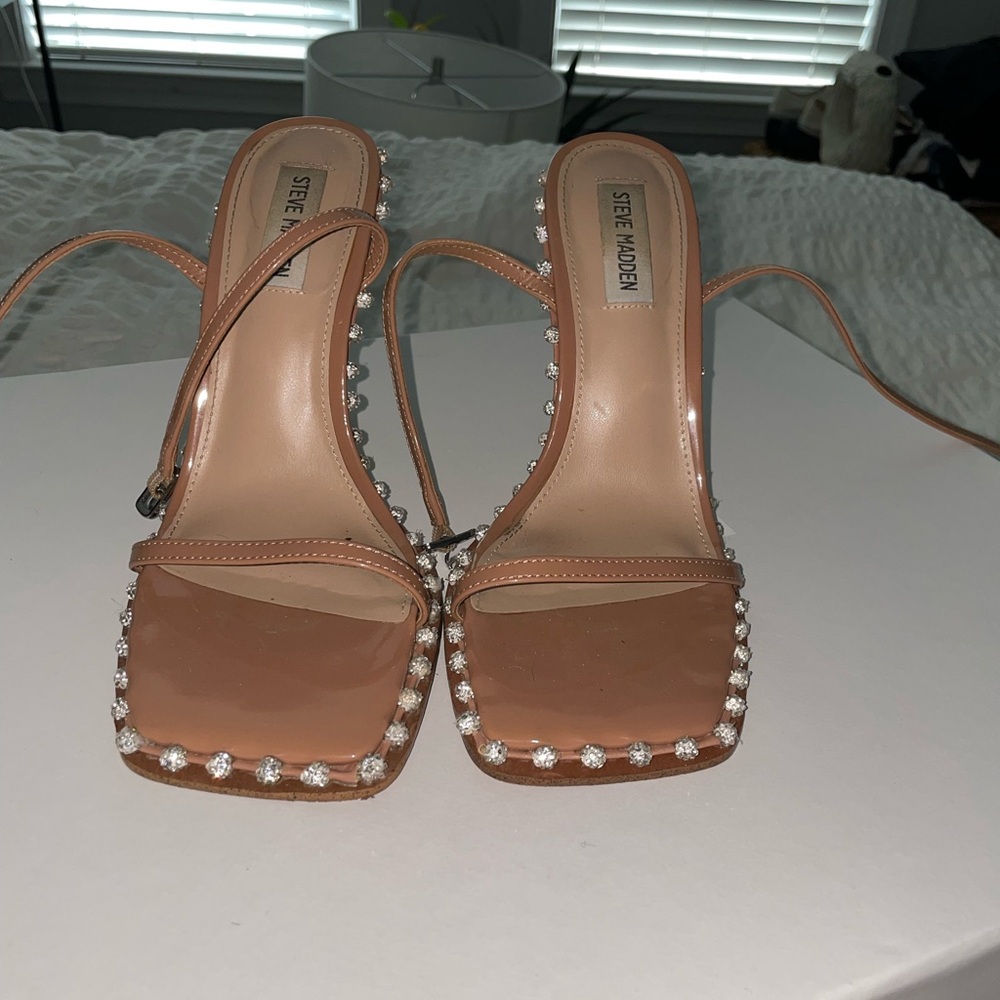 Steve Madden Women's Zelle Heeled Sandal Camel - Picture 5 of 16